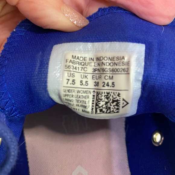 Converse Blue Scalloped Suede Women's Size 7.5 Chuck Taylor Ox Sneakers - Picture 5 of 12